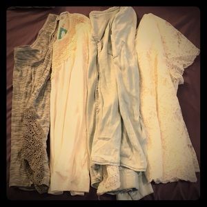 Lace shirt lot 4️⃣ tops one price
